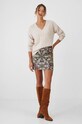 Sweter z domieszką wełny damski melanżowy kolor beżowy RW24.SWD073 beżowy RW24