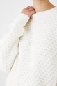 Sweter z domieszką wełny damski z fakturą kolor beżowy RW24.SWD084 beżowy
