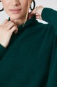 Sweter z domieszką wełny damski melanżowy kolor zielony RW24.SWD090 zielony