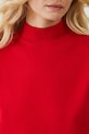 Sweter damski gładki z wiskozą kolor czerwony RW24.SWD0B1 czerwony
