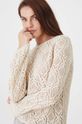 Medicine sweter bawełniany bawełna beżowy RW24.SWD402