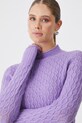 Sweter damski ażurowy kolor różowy fioletowy RW24.SWD502
