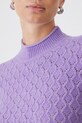 Sweter damski ażurowy kolor różowy RW24.SWD502 fioletowy