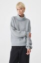 Sweter damski z golfem kolor szary szary RW24.SWD708