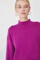 Sweter damski gładki kolor fioletowy fioletowy RW24.SWD713