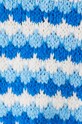 Sweter z domieszką wełny damski wzorzysty kolor niebieski RW24.SWD770 niebieski