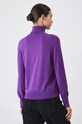 Odzież Sweter z wełny merino damski gładki kolor fioletowy RW24.SWD809 fioletowy