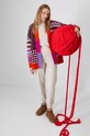 Kardigan wełniany damski wzorzysty kolor multicolor multicolor RW24.SWD902