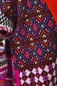 Kardigan wełniany damski wzorzysty kolor multicolor RW24.SWD902