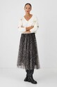 Sweter damski z ozdobną aplikacją kolor beżowy RW24.SWDA74 beżowy RW24