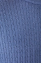 Sweter z domieszką wełny męski z warkoczowym splotem kolor niebieski RW24.SWM040 niebieski