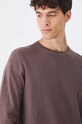 Sweter męski z fakturą kolor brązowy brązowy RW24.SWM042