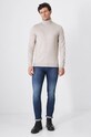Sweter męski z golfem kolor beżowy RW24.SWM051 beżowy RW24