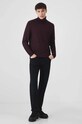 Sweter męski z golfem kolor bordowy RW24.SWM051 bordowy RW24