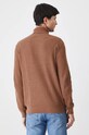 Odzież Sweter bawełniany męski z fakturą kolor brązowy RW24.SWM070 brązowy