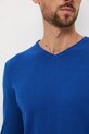 Sweter bawełniany męski kolor niebieski RW24.SWM090