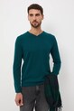 Sweter bawełniany męski melanżowy RW24.SWM090 turkusowy RW24