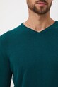 Sweter bawełniany męski melanżowy RW24.SWM090 turkusowy