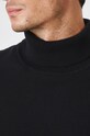 Sweter bawełniany męski z golfem kolor czarny RW24.SWM091 czarny