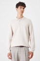 Sweter męski z fakturą kolor beżowy beżowy RW24.SWM403