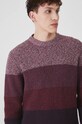 Medicine sweter bawełniany RW24.SWM802 bordowy