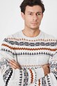 Sweter męski wzorzysty kolor beżowy beżowy RW24.SWM909