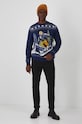 Sweter męski świąteczny wzorzysty kolor granatowy RW24.SWMA50 granatowy RW24