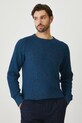Sweter bawełniany męski melanżowy kolor zielony bawełna turkusowy RW24.SWMB10