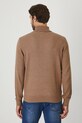 Odzież Sweter męski z golfem prążkowany kolor brązowy RW24.SWMB13 brązowy