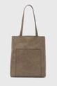 Torebka damska typu shopper ze skóry ekologicznej kolor zielony mieści A4 zielony RW24.TOD102