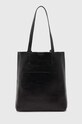Kabelka dámska shopper z ekologickej kože čierna farba imitácia kože čierna RW24.TOD102