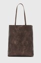 Kabelka dámska tote z ekologickej kože hnedá farba imitácia kože hnedá RW24.TOD104