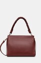 Kožená kabelka dámska bordová farba usňová koža burgundské RW24.TOD704