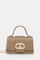 Kožená kabelka dámska s ozdobnými prvkami béžová farba usňová koža béžová RW24.TOD727