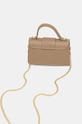 Doplnky Kožená kabelka dámska s ozdobnými prvkami béžová farba RW24.TOD727 béžová