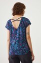 Odzież T-shirt bawełniany damski wzorzysty kolor granatowy RW24.TSD013 granatowy