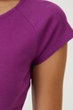 T-shirt bawełniany damski z domieszką elastanu gładki kolor fioletowy RW24.TSD023 fioletowy