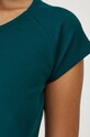 T-shirt bawełniany damski z domieszką elastanu gładki kolor zielony RW24.TSD023 turkusowy