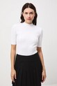T-shirt damski prążkowany kolor beżowy RW24.TSD042 beżowy RW24