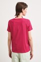 Odzież T-shirt bawełniany damski z elastanem gładki RW24-TSD043 różowy