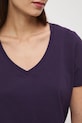 T-shirt bawełniany damski RW24.TSD043 fioletowy