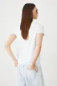 Odzież T-shirt bawełniany damski z domieszką elastanu gładki kolor niebieski RW24.TSD062 niebieski