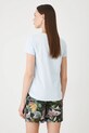 Odzież T-shirt bawełniany damski z domieszką elastanu gładki kolor niebieski RW24.TSD062 niebieski