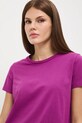 T-shirt bawełniany damski z elastanem gładki fioletowy RW24.TSD062