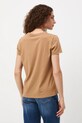 Odzież T-shirt bawełniany damski z elastanem gładki RW24.TSD062 beżowy