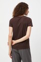 Odzież T-shirt bawełniany damski z elastanem gładki RW24.TSD062 brązowy