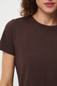 T-shirt bawełniany damski z elastanem gładki RW24.TSD062 brązowy