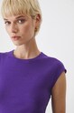 T-shirt damski z modalem kolor fioletowy fioletowy RW24.TSD072
