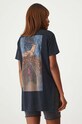 T-shirt bawełniany damski z kolekcji Magia Miejsc kolor czarny czarny RW24.TSD158