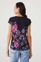 Odzież T-shirt bawełniany damski wzorzysty kolor czarny RW24.TSD202 czarny